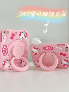 Ốp Lưng Bảo Vệ Hình Hellokitty Hoạt Hình Cho iPad pro 11 Inch Air 4 Mini 5 6 7 10.9 Inch 10.2 Inch 8.4 Inch 12.9 Inch 360 Độ Có Chân Đế