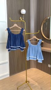 BL20986 Soft Jeans Layer Doll Blouse