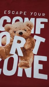 KAOS DISTRO PRIA/WANITA LENGAN PENDEK COTTON COMBED 24s BASIC T-SHIRT / COMFORT ZONE BEAR