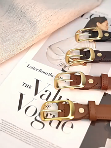 MATEYOYO ‌แฟชั่นผู้หญิงเข็มขัดย้อนยุคเข็มขัดเพรียวบางเข็มขัดหนังวัวหนังปรับได้เด็กผู้หญิงผู้หญิงยาวสายรัดเอวเอวยางยืด แต่งตัวเสื้อผ้าหัวเข็มขัด ที่พักผ่อน