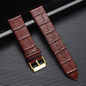12mm 14mm 16mm 18mm 20mm 22mm Business Waterproof Cowhide Leather Watchband Straps Universal Sport Bracelet Men Women Wristbelt