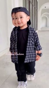 Kemeja Flanel Anak Laki Laki / Kemeja Anak Lengan Panjang Flanel Kotak Kotak Cowok Laki laki / Atasan Flanel Anak 5 - 12 Tahun / Kemeja Kotak Kotak Anak Laki laki Premium / Atasan Motif Kotak Catur - Kurnia Fashion