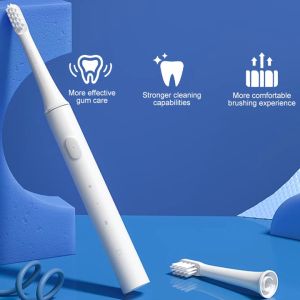 Xiaomi แปรงสีฟันไฟฟ้า Mi Home Sonic Electric Toothbrush T100 USB ชาร์จ IPX7กันน้ำสำหรับแปรงสีฟันหัว