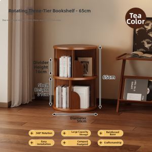 YONGJUE | Rotatable 360 Degree Bookshelf Narrow Storage Shelf