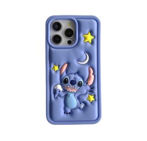 Cute Summer Stitch Cartoon Phone Case IPhone 15 Promax 14 13 12 11 Cell Phone Protection Back Case Drop-proof Phone Case