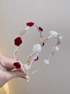 K9S - Bando Bunga Bahan Metal Cantik Bando Mahkota Bunga Fashion Wanita