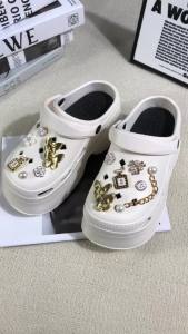 USOQ Jibbitz Croc Set Golden Double Butterfly Ornaments Cave Shoe Buckle DIY Accessories Crocs Charm Jibbitz Button