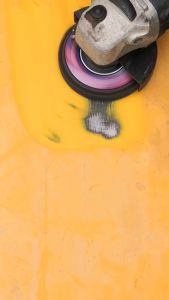 จานขัดใยสาหร่ายลอกสี  ขัดลอกสนิม ขัดไม้ ขัดทำความสะอาดผิววัสดุ ขนาด4นิ้วสีดำ