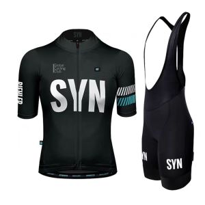 SYN CYCLING JERSEY Mens and womens summer road cycling short sleeved set breathable quick drying jersey bib
