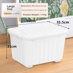 Large Capacity Plastic Storage Box for Moving Clothes And Toys Home Use Wheel Included Extra Large Size Storage Box