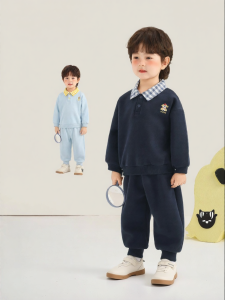 CUTEPANDAS | Bộ Đồ Phong Cách Trường Học Cổ Cổ Cho Bé Trai