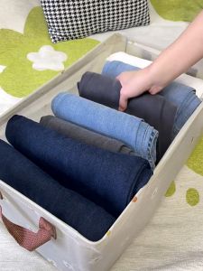Foldable Large Clothes Storage Box Organizer 26L Steel Frame Wardrobe Storage Basket Underwear Organizer Large Capacity Wardrobe Storage Multi Purpose Storage Box Drawer Type Universal Storage Box