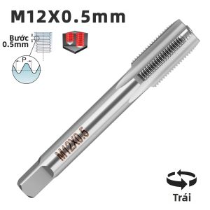 XCAN 1 Tay Trái Ren Tap M2-M20 Hệ Mét Thẳng Sáo Vít Dụng Cụ Ren Thép Hợp Kim Mũi Khoan Cho Gia Công Kim Loại