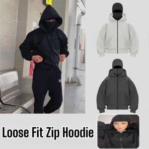 Casual Hooded Coat Zipper Sweatshirt Top New Plus Size Loose Fit Versatile Casual Coat Trendy