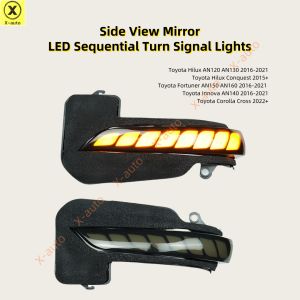 Side View Mirror LED Sequential Turn Signal Lights Compatible with Toyota Innova Fortuner Corolla Cross and Hilux - Side Mirror Wing Mirror Rear-view Mirror Auto Accessories