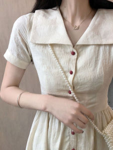 PAIBOLI | Slim Fitting Autumn Long Dress French Retro Style