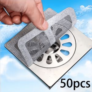 50pcs Disposable Drain Filters - Hair Catcher for Shower Kitchen Sink Strainer Bathroom & Outdoor Use