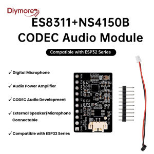 diymore | ES8311+NS4150B Audio Module Digital Audio Amplifier Module External Microphone/Onboard Microphone For Audio Projects