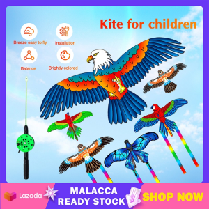 35CM/50CM Outdoor Kites Children Kids Flying Kite Toy Cartoon Parrot Eagle Flying Kite Children Kids Fun Sports Beach Toy Gift with Tail Flying toys 风筝 風箏