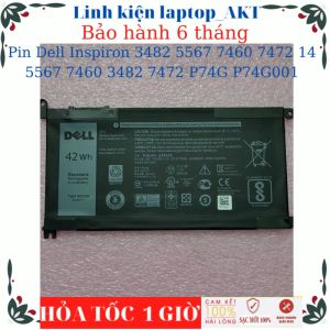 Pin laptop Dell Inspiron 3482 5567 7460 7472 14 5567 7460 3482 7472 P74G P74G001- Pin WDXOR-42Wh