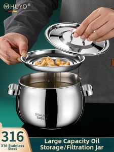 HUYO | Food-Grade 316 Stainless Steel Oil Container