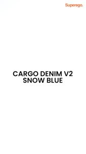 Superego Celana Cargo Jeans Pria Size 28-38 Reguler Loose Long Pants Denim Snow Blue SCPDW01C