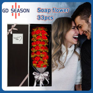 33pcs Artificial Rose Flower Soap Bouquet Gift Box Creative Birthday Gifts For Valentines Mothers Day Gifts