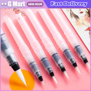 3/6 Pack Tap Water Storage Painting Brush Science Calligraphy Brush Water Soluble Color Pencil Watercolor Pens Different Sizes Refillable Water Brush Soft Head Water Soluble Color Lead Solid Watercolor Paint Brush Hook Line Calligraphy Painting