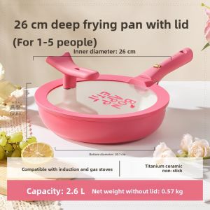 CAROTE | Non-stick Titanium Ceramic Deep Frying Pan Electromagnetic Stove Compatible