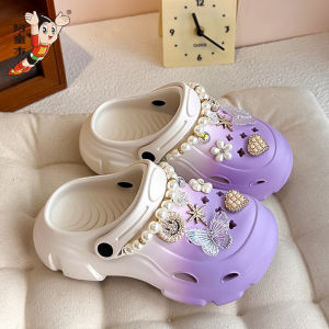 Princess Sandals for Girls Outdoor Summer Anti-Slip Children Slippers Casual Style EVA Material Flat Heel All Stage Universal