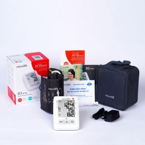 Máy Đo Huyết Áp Bắp Tay Microlife B3 AFIB  Cảnh Báo Rung Nhĩ - Phòng Đột Quỵ