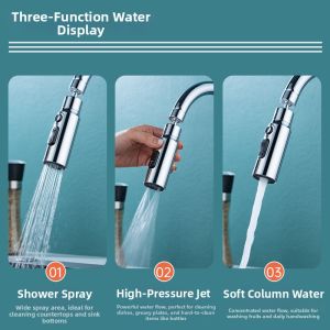 YYBAIO | Dual-Blade Waist Flexible Extension Foaming Anti-Splash Faucet Spout