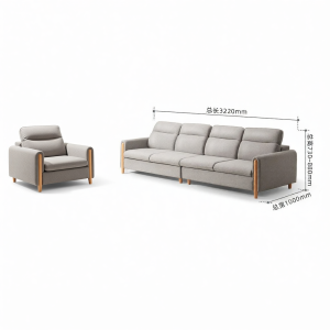 YUANSHI YUANSU | Solid Wood Corner Sofa for Small Spaces Oak Chinese Modern Style