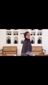 Khimar Cadar 2in1 By EF / Khimar Inara Cadar 2in1 Bahan Crinkle / Hijab Syari Model Terbaru Bisa COD