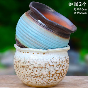 Handmade Purple Clay Ceramic Plant Pots Large Mouth Rustic Wood Creative Classical Red Clay Flower Vases for Desktop And Ground