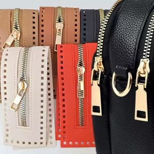 27cm Leather Zipper for Crochet Bag Durable Sewing Hardware Solid Metal Zipper Practical Handbag Zipper Pull DIY Craft Accessory