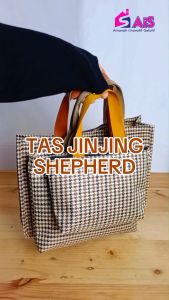 TAS JINJING ELEGAN MOTIF KOTAK SHEPHERD TAS KOSMETIK PREMIUM WATERPROOF TAS MAKE UP KECIL THAND BAG WANITA