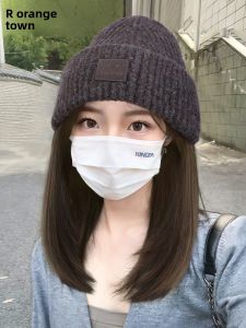 JUZITING | Fashion Real Human Hair Integrated Hat Wig for Women