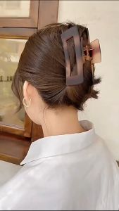 Jepit Rambut Salon Transparan 9cm Model Kotak Bolong Matte Glossy Motif Macan KL187 HCT013