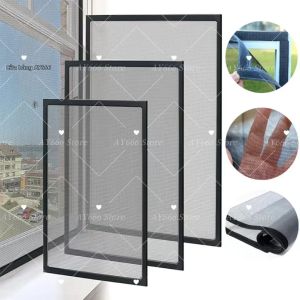 Màn Chống Muỗi Có Thể Tùy Chỉnh Kích Thước Lưới Cửa Sổ Chống Côn Trùng Tự Dính Tái Sử Dụng Bộ Khung Bảo Vệ Khỏi Côn Trùng Mùa Hè