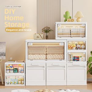 Transparent Large Capacity Foldable Drawer Storage Box
