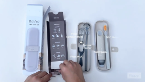 Flipper Mono Oral Care Kit (toothbrush + storage box) (Harbor Gray/ Summer Gelato/ Garage Navy) 1s | Convenient Hygiene in One Box