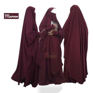 French Khimar Instan Full Set  |  French Hijab Instan Set Anti Ribet