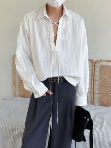 South Korea Niche Style: Abstinence & Drawstring Design Shirts