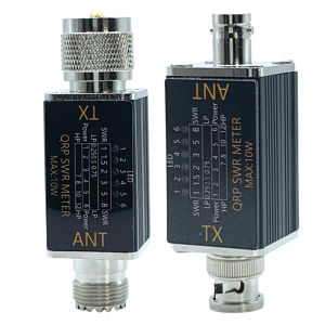 1- 30mhz 10W 6 LED SWR Meter Mini Power & SWR Meter No Batteries Required Shortwave SWR Power Meter for Shortwave Radio