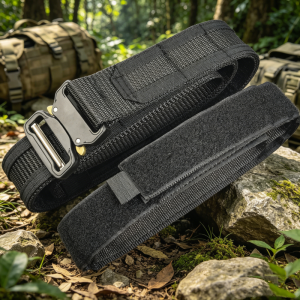 1.5-Inch Tactical MOLLE Combat Belt Equipped with Inner Belt and Inner Non-Slip Pad 2-in-1 Quick-Release System Belt.
