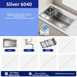 TAOSHI | Replacement Single Basin Stainless Steel 304 Kitchen Sink