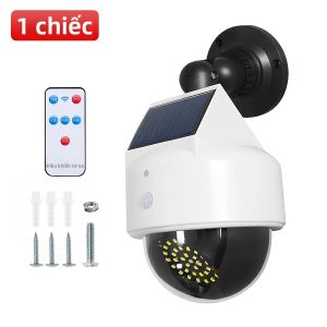 Đèn An Ninh Năng Lượng Mặt Trời Ngoài Trời Có Cảm Biến Chuyển Động IP65 Camera Mô Phỏng Chống Nước Đèn Pha Cho Sân Nhà Để Xe Đèn Năng Lượng Mặt Trời Tự Chứa