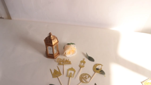 BHQ 20PCS Hari Raya Cake Topper Selamat Hari Raya Ramadan Eid Mubarak Ketupat Acrylic Cake Decoration