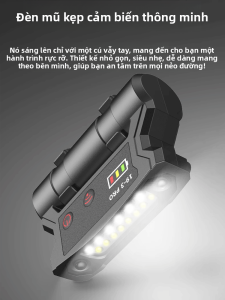 JUJING | Đèn Đeo Đầu Đi Cá Cảm Biến Dài Lâu Ánh Sáng Mạnh